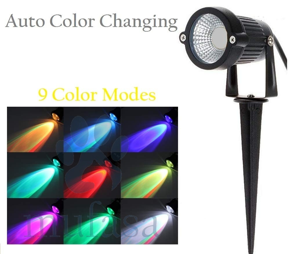 Mufasa 12 Watts Auto Color Changing LED Outdoor Garden Spot and